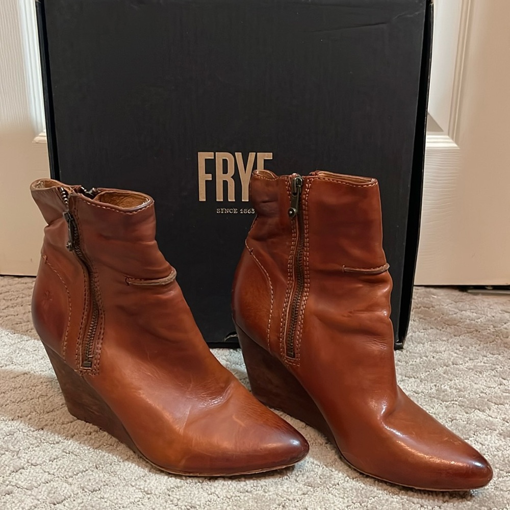 Frye wedge boots